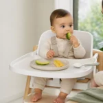 Baby self-feeding with baby-led weaning