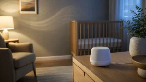 White noise machine in a nursery