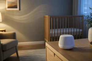 White noise machine in a nursery