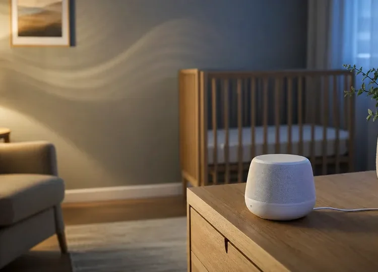 White noise machine in a nursery